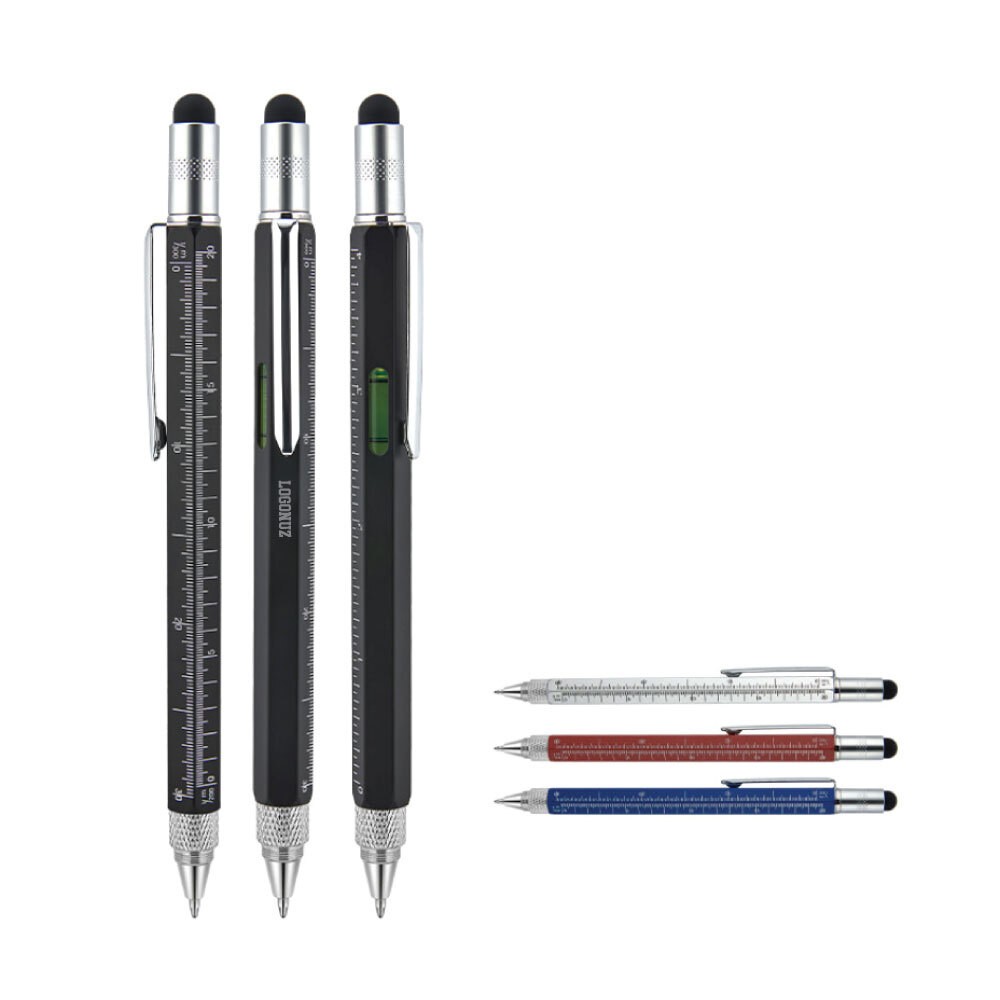 Toplu Sipariş - Metal Su Terazili TornavidalI Touchpen Kalem