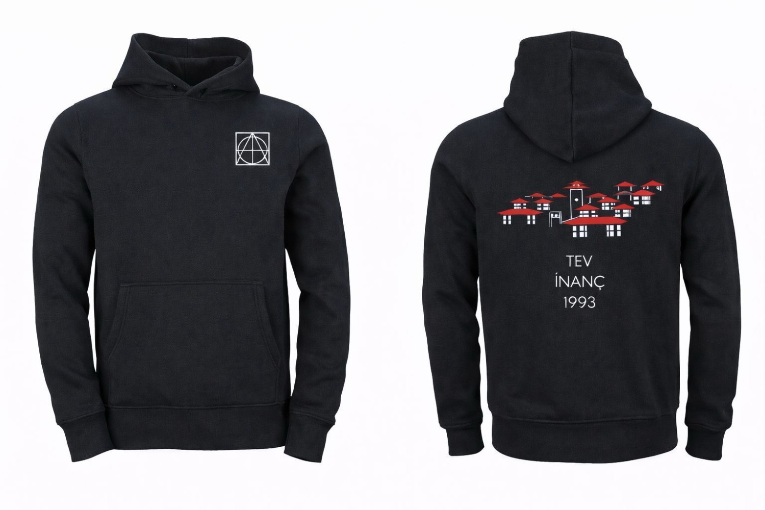 Tev İnanç Binalar Hoodie (Ön- Arka Nakış)