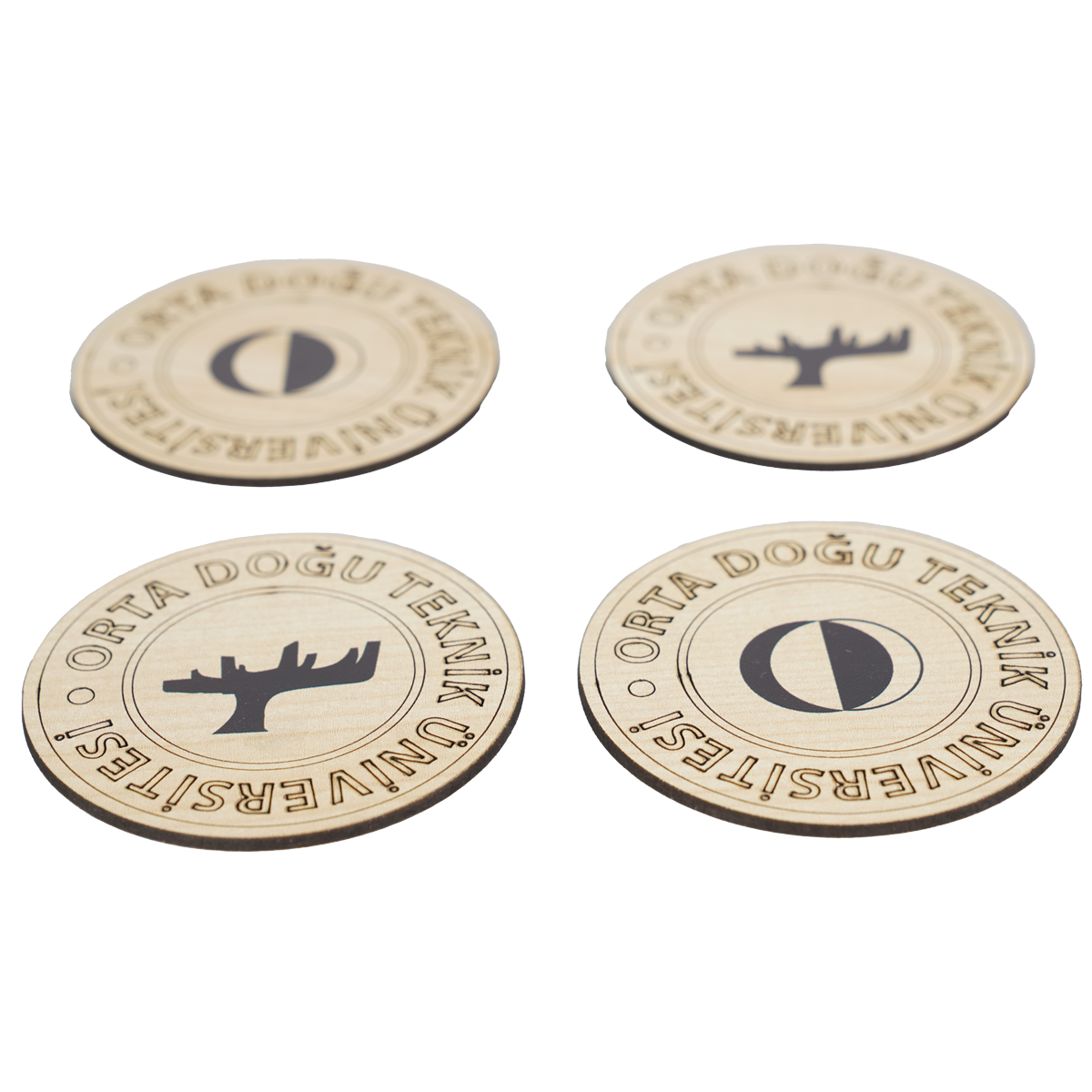 Ahşap Bardak Altlığı Set