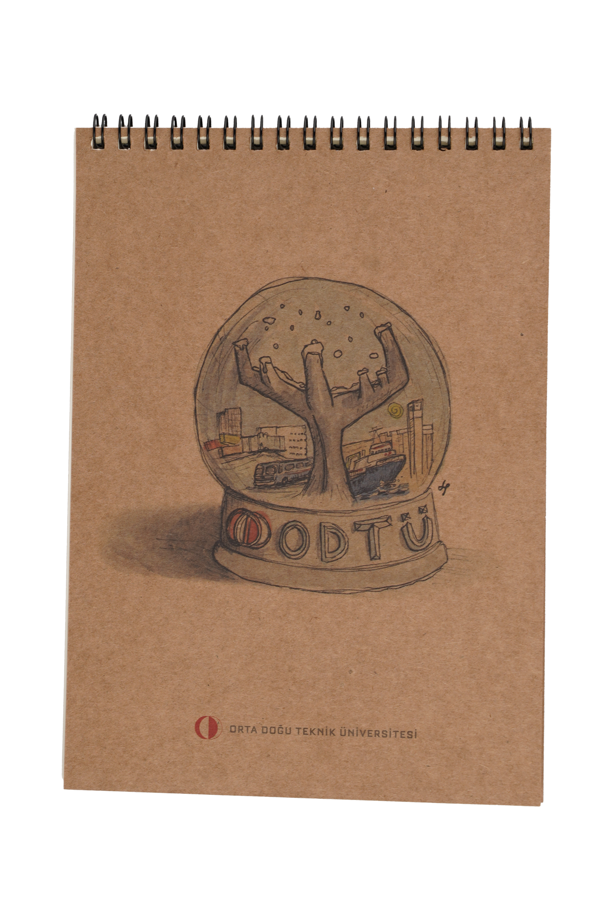 Kar Küreli Kapaklı Üstten Spiralli Defter